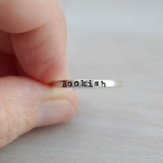 Bookish Book Lover Sterling Silver Ring