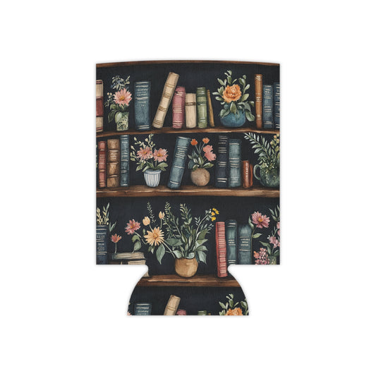 Bookish Can Cooler — Bookshelf Cozie for Sparkling Water & Reading