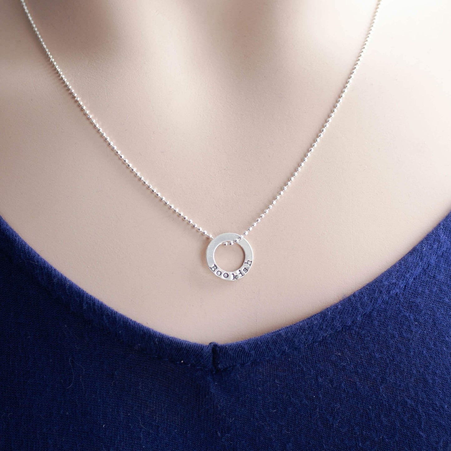 Bookish Sterling Silver Necklace