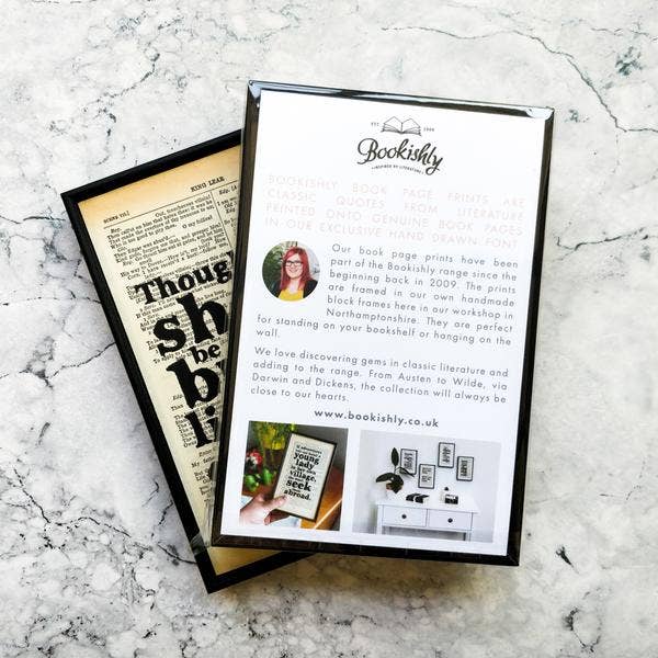 Little Women Framed Book Quote Print