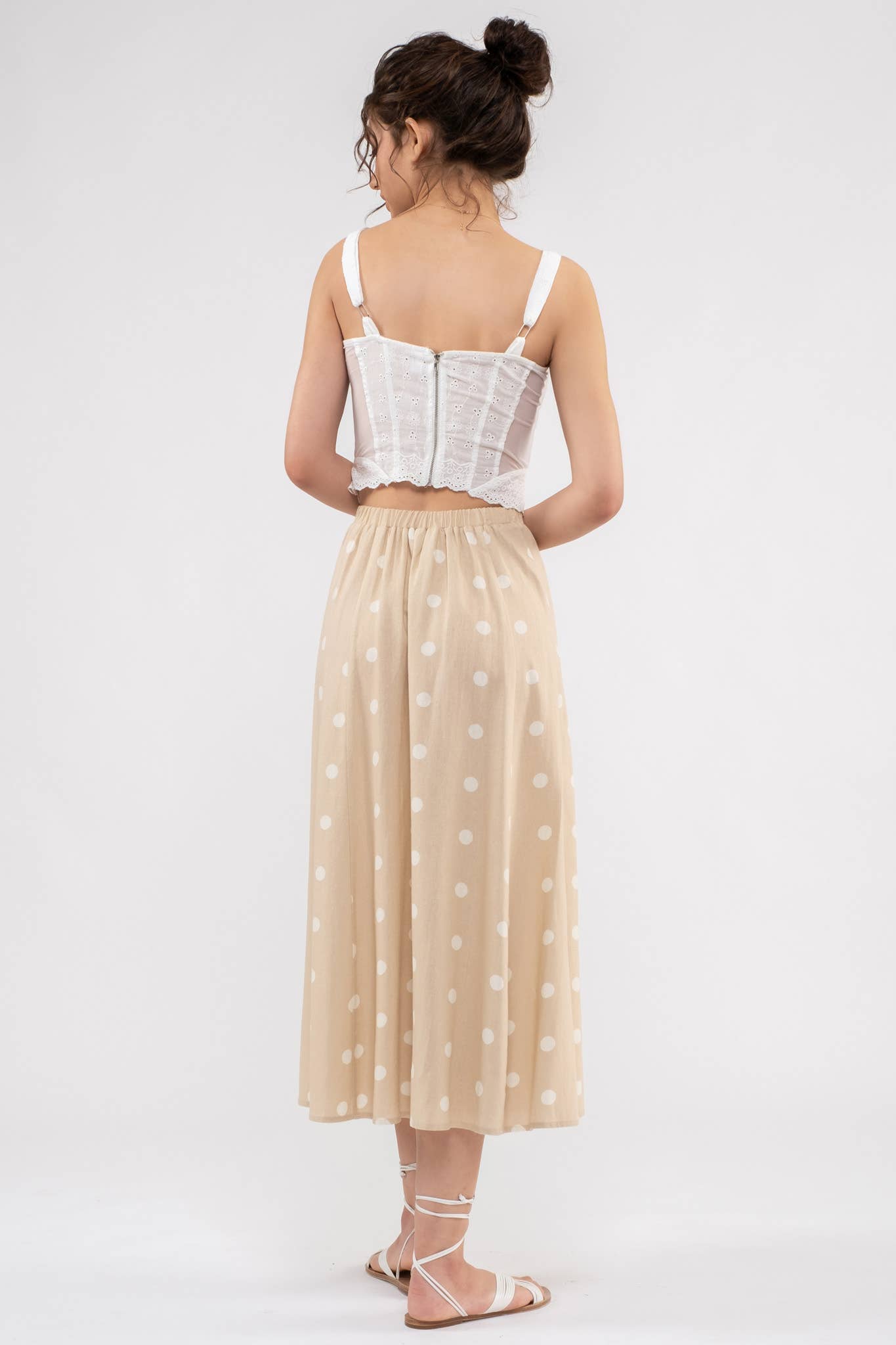 Polka Dot Midi Skirt