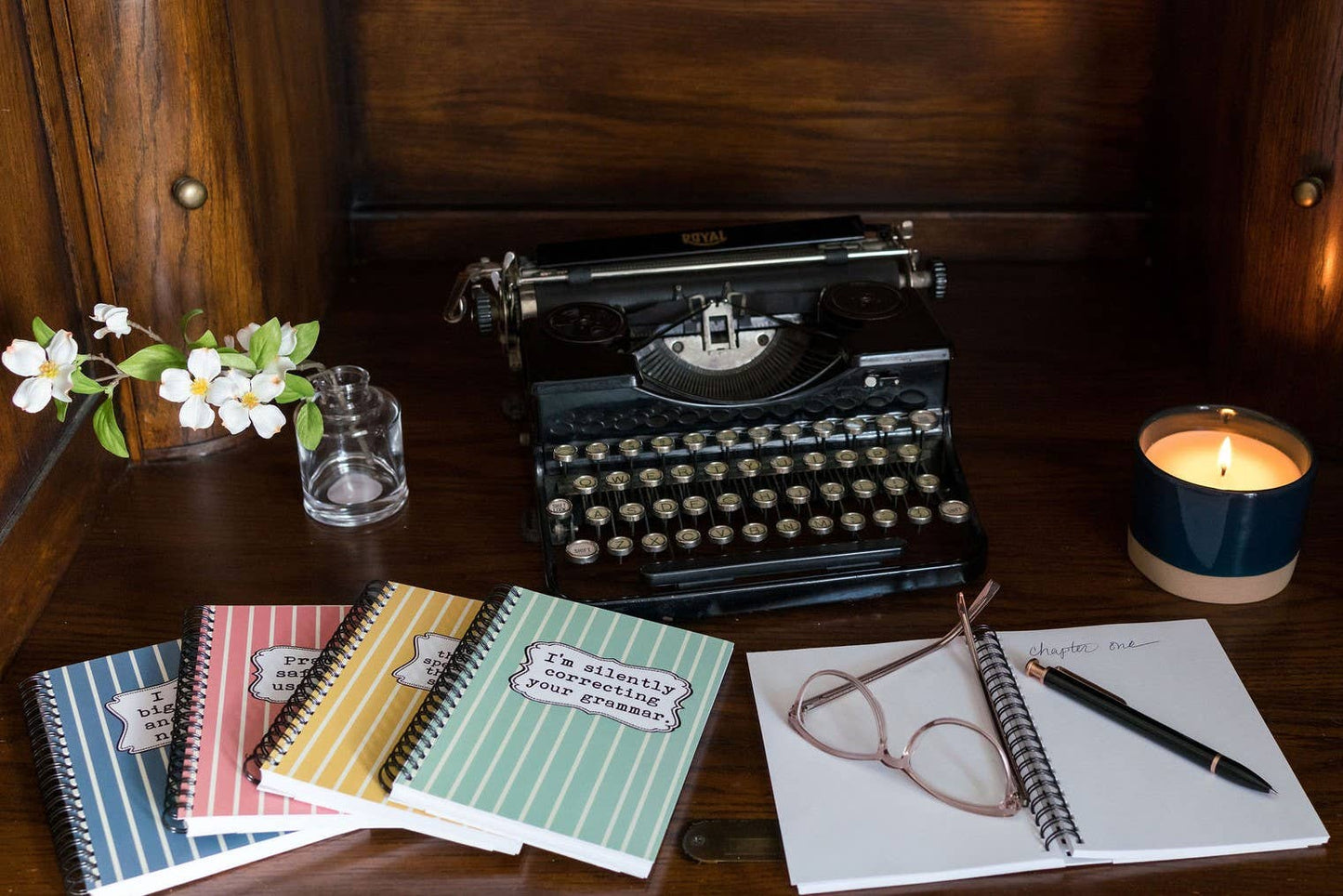 Virginia Woolf "What you wish to write" Unlined Handmade Notebook