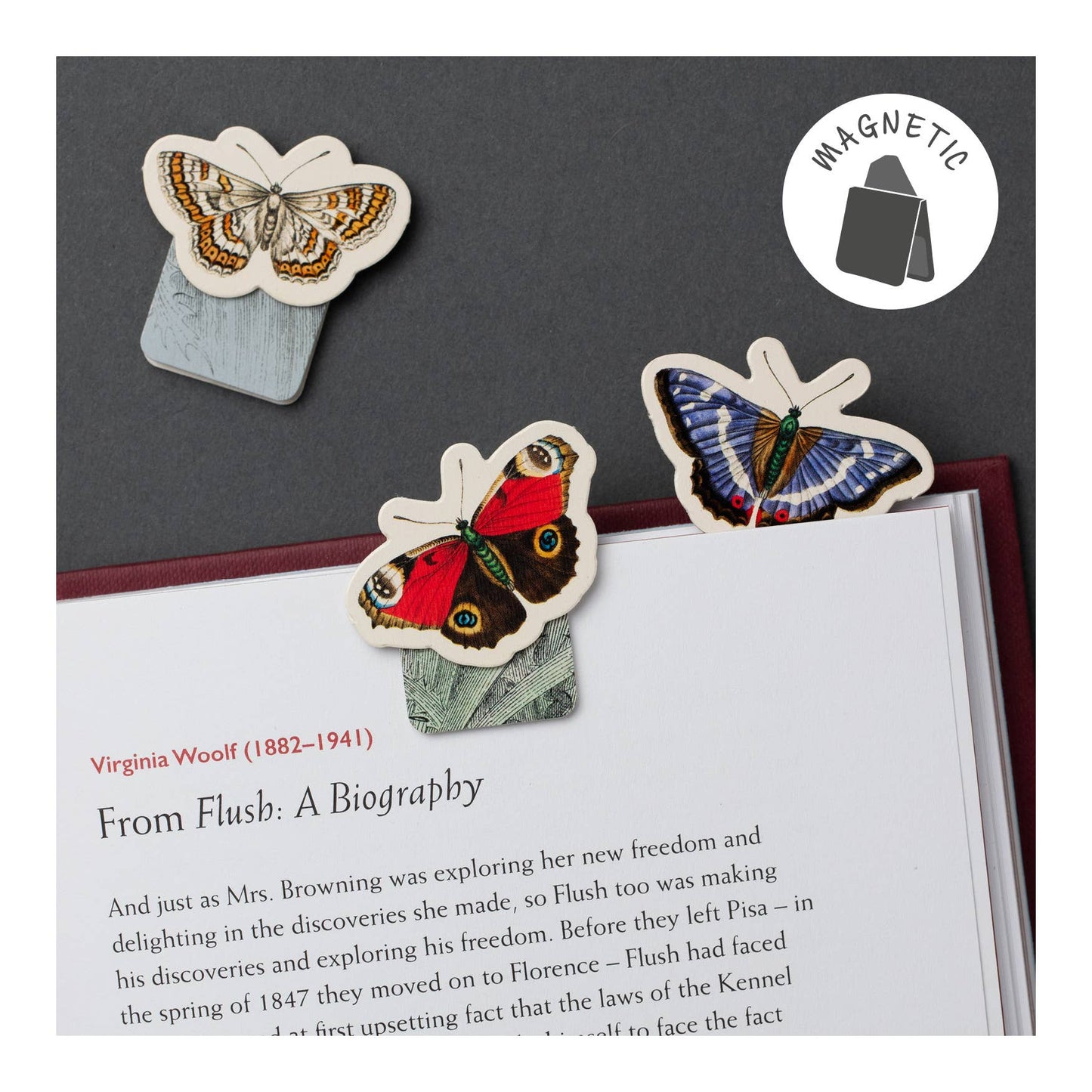 Mini-Marks Magnetic Bookmarks: Butterflies