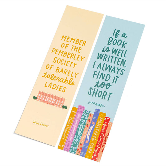 Jane Austen Books Bookmark Set
