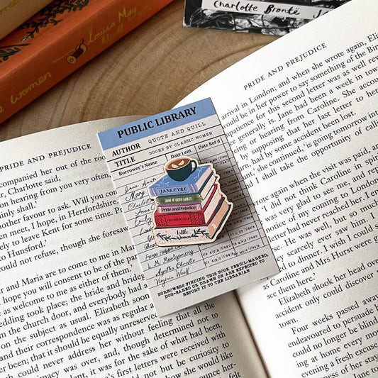 Books By Classic Women Wooden Pin