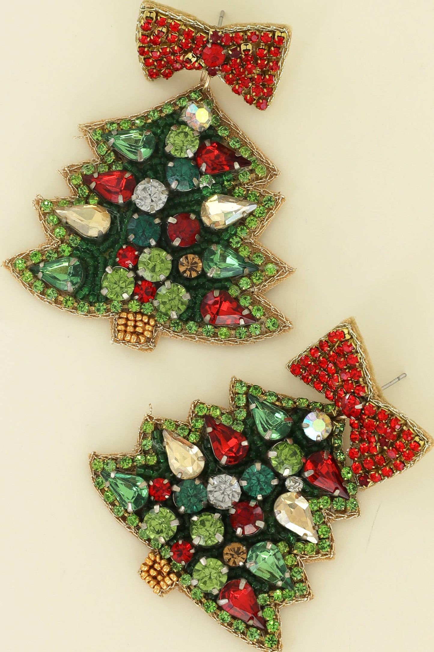 CHRISTMAS TREE WITH RIBBON EARRINGS