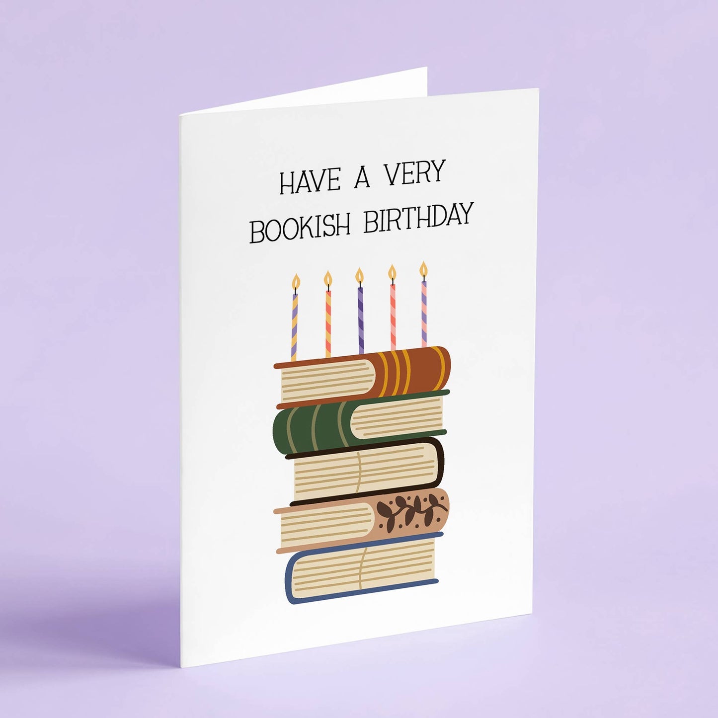 Bookish Birthday Cake Card