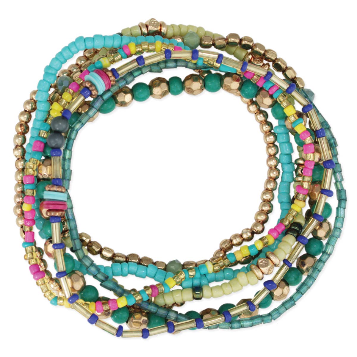 Summer Splash Bead Stretch Bracelet Set