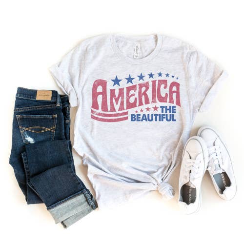 America the Beautiful Fourth of July Tee