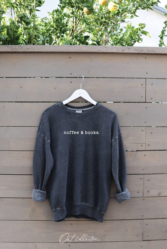 COFFEE AND BOOKS Mineral Graphic Sweatshirt