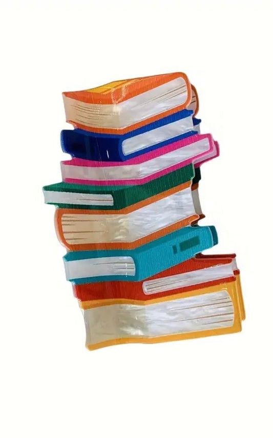 Book Stack Claw Hair Clip