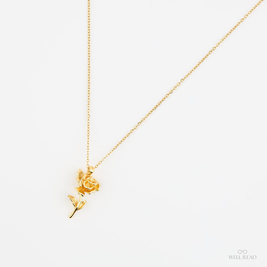 Beauty and the Beast Bookish Pendant Necklace