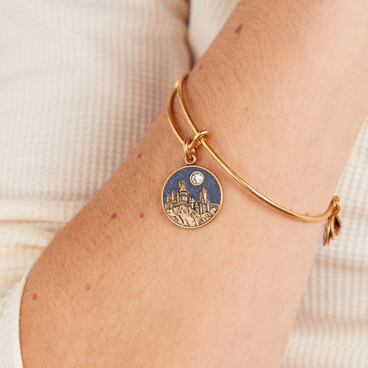 Harry Potter™ Hogwarts™ Castle Charm Bangle: Rafaelian Gold