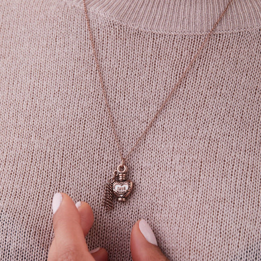 Harry Potter™ Love Potion Necklace, Adjustable: Antique Rose Gold