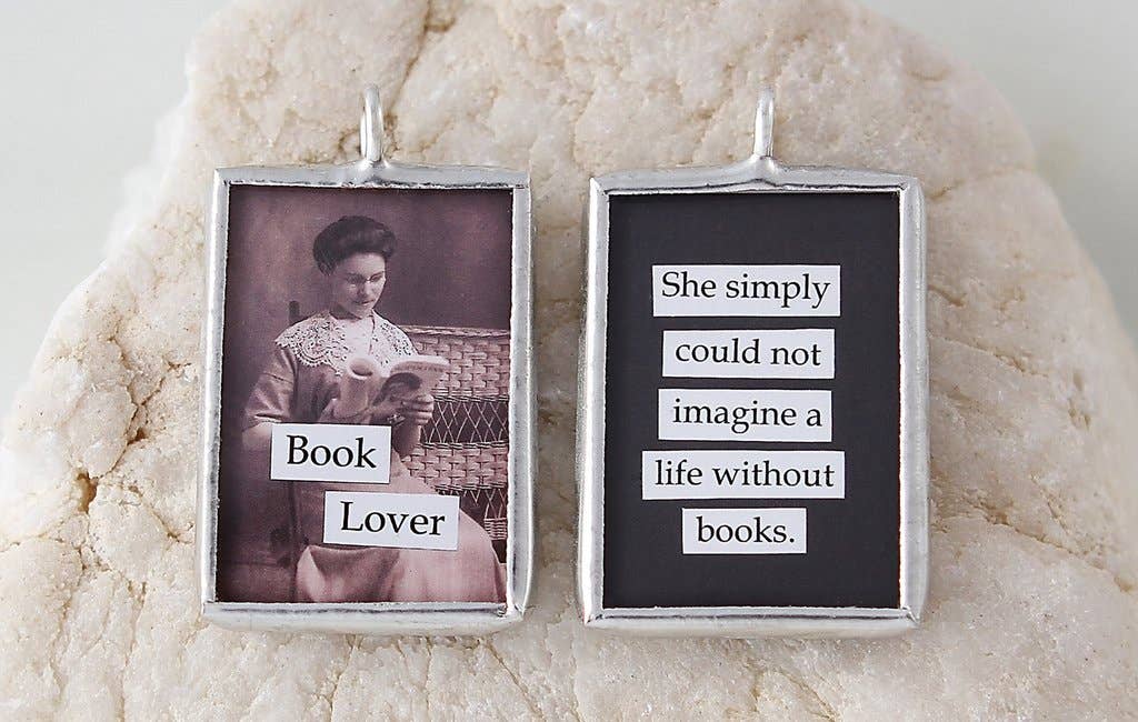 Book Lover Soldered Art Charm