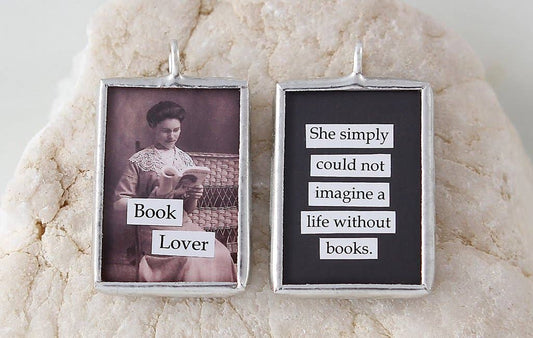 Book Lover Soldered Art Charm