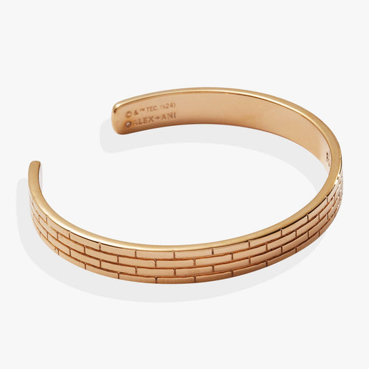 Wizard of Oz™ Yellow Brick Road Cuff Bracelet: Gold