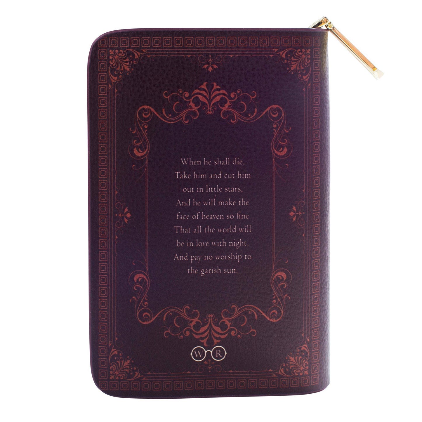 Romeo and Juliet Brown Kiss Book Zip Around Wallet