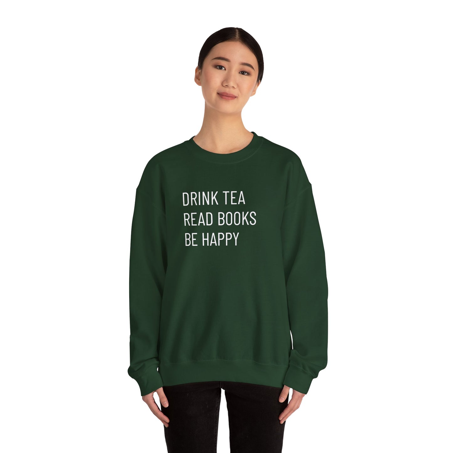 Tea Books Happy Unisex Heavy Blend™ Crewneck Sweatshirt