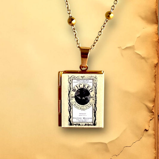 Wicked Book Locket Necklace Reader Gift