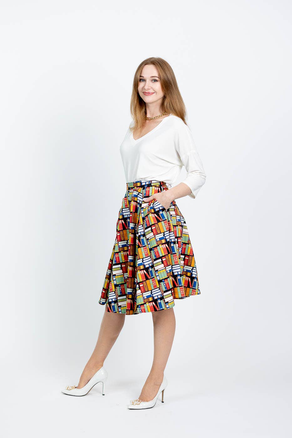 Book Print Skirt