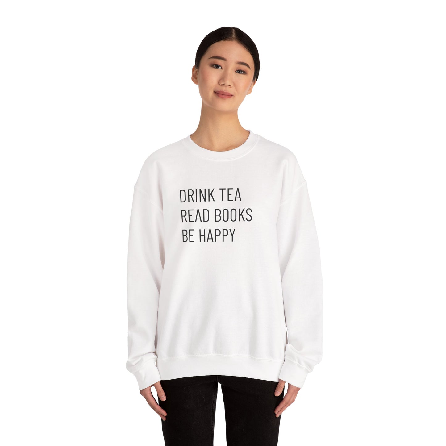 Tea Books Happy Unisex Heavy Blend™ Crewneck Sweatshirt