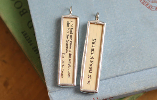 The Scarlet Letter Literary Book Charm