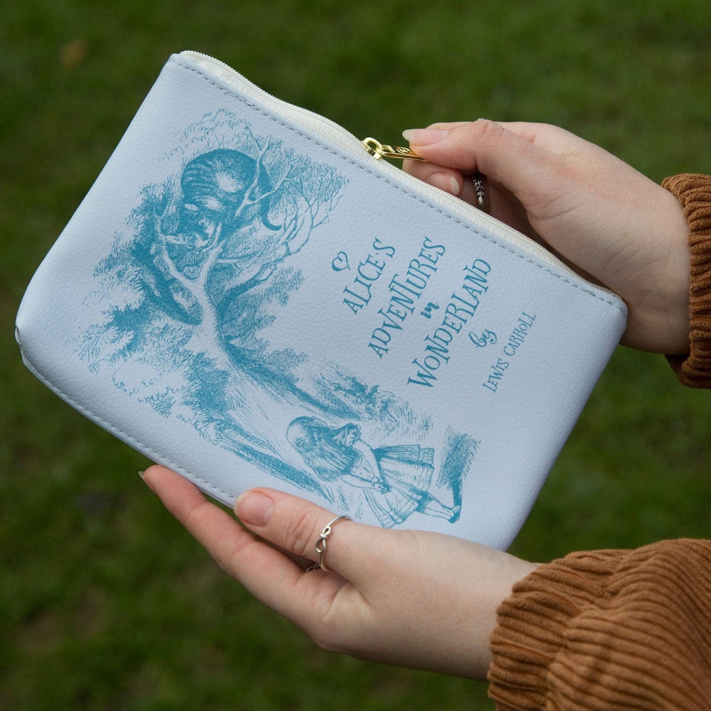 Alice in Wonderland Original Purple Book Zip Pouch