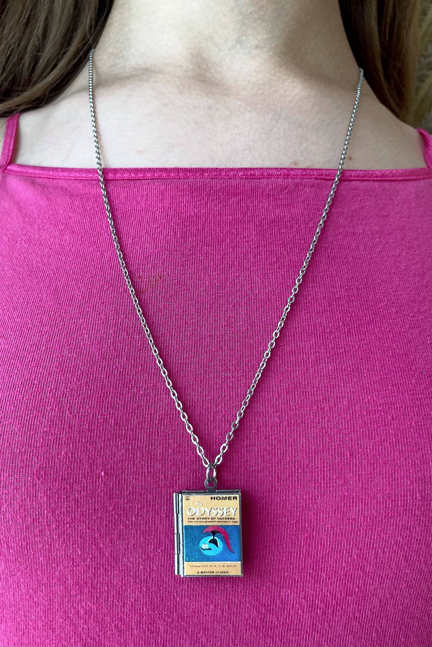 Book Locket The Odyssey: Stainless Steel