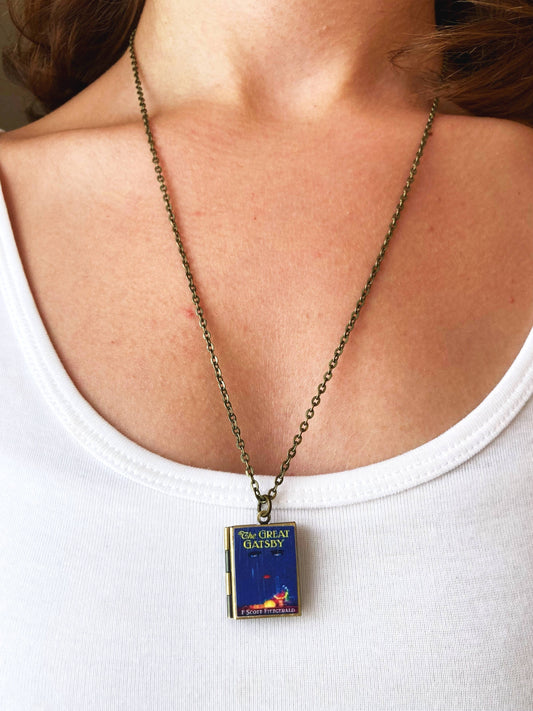 Book Locket The Great Gatsby: Brass