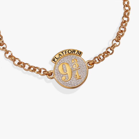 Harry Potter™ Platform 9 ¾ Bracelet: 14kt Gold Over Sterling Silver