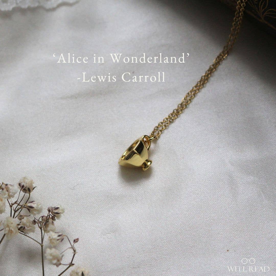 Alice in Wonderland Bookish Pendant Necklace