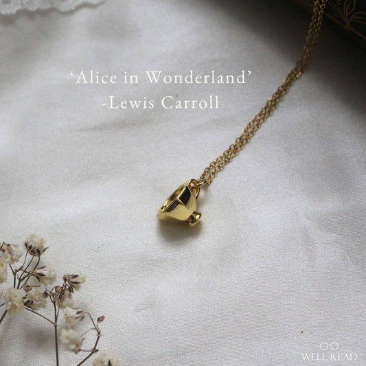 Alice in Wonderland Bookish Pendant Necklace