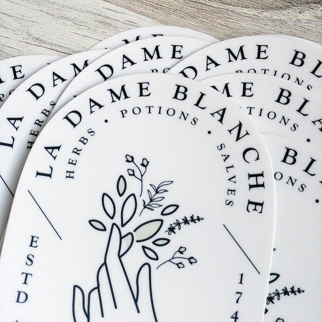 La Dame Blanche Apothecary Sticker