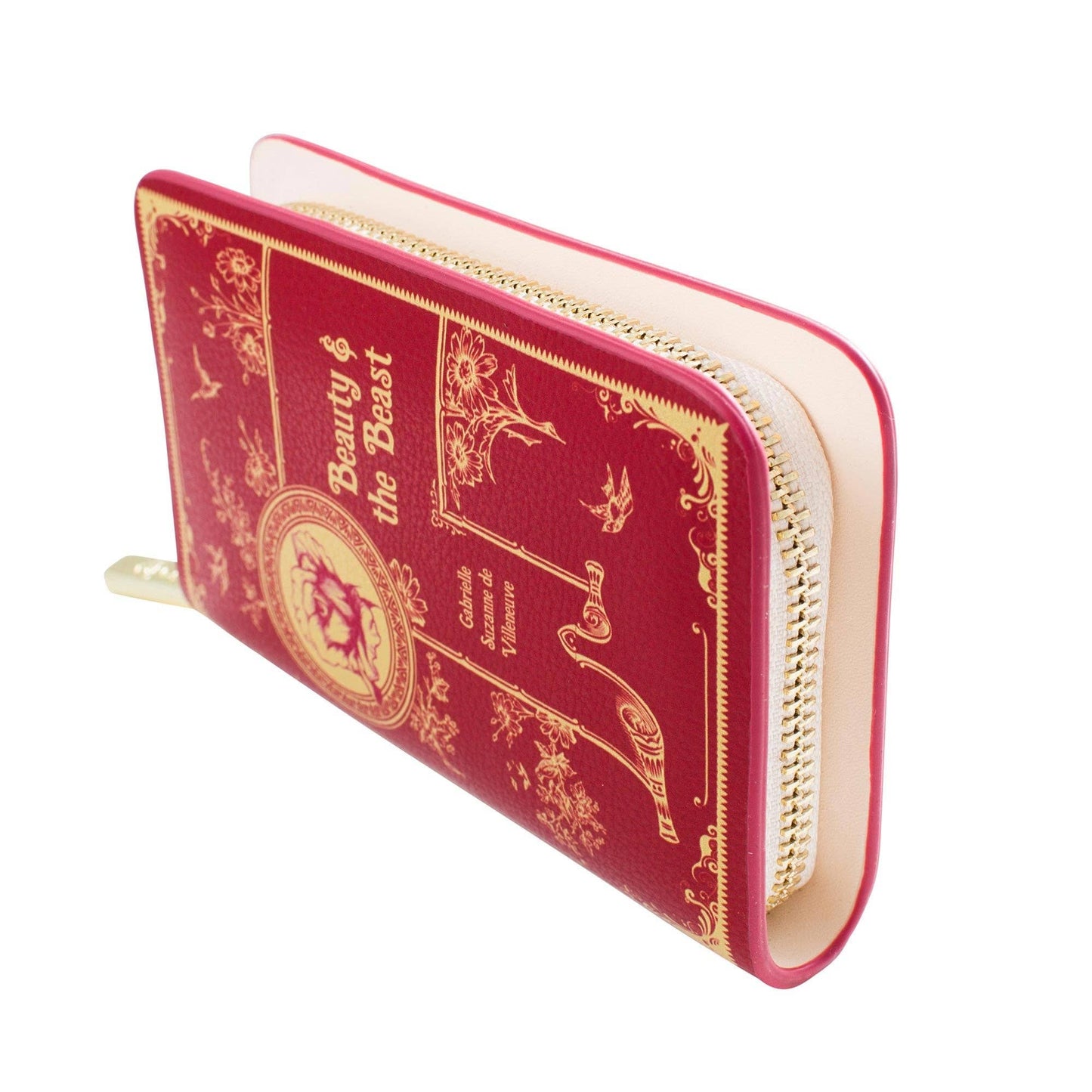 Beauty and Beast Book Zip Around Vegan Wallet