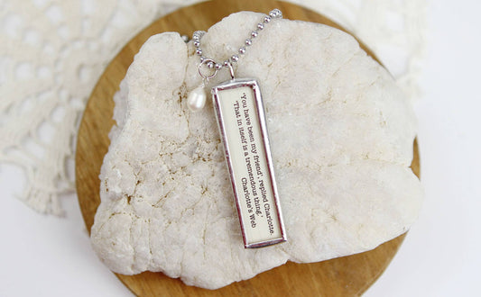 Charlotte's Web Literary Book Charm
