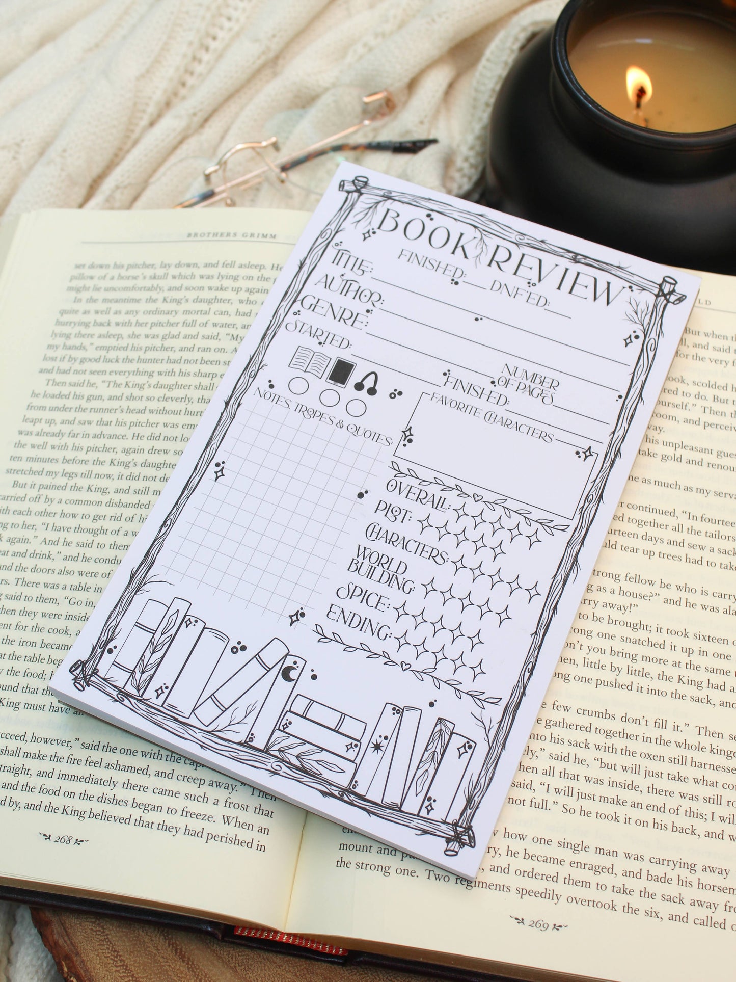5x8 Book Review Notepad | Reading Notepad