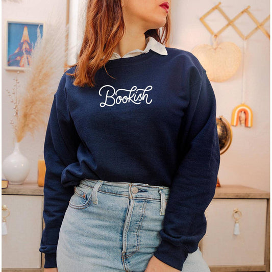 Bookish Sweatshirt - Book Crewneck: Navy