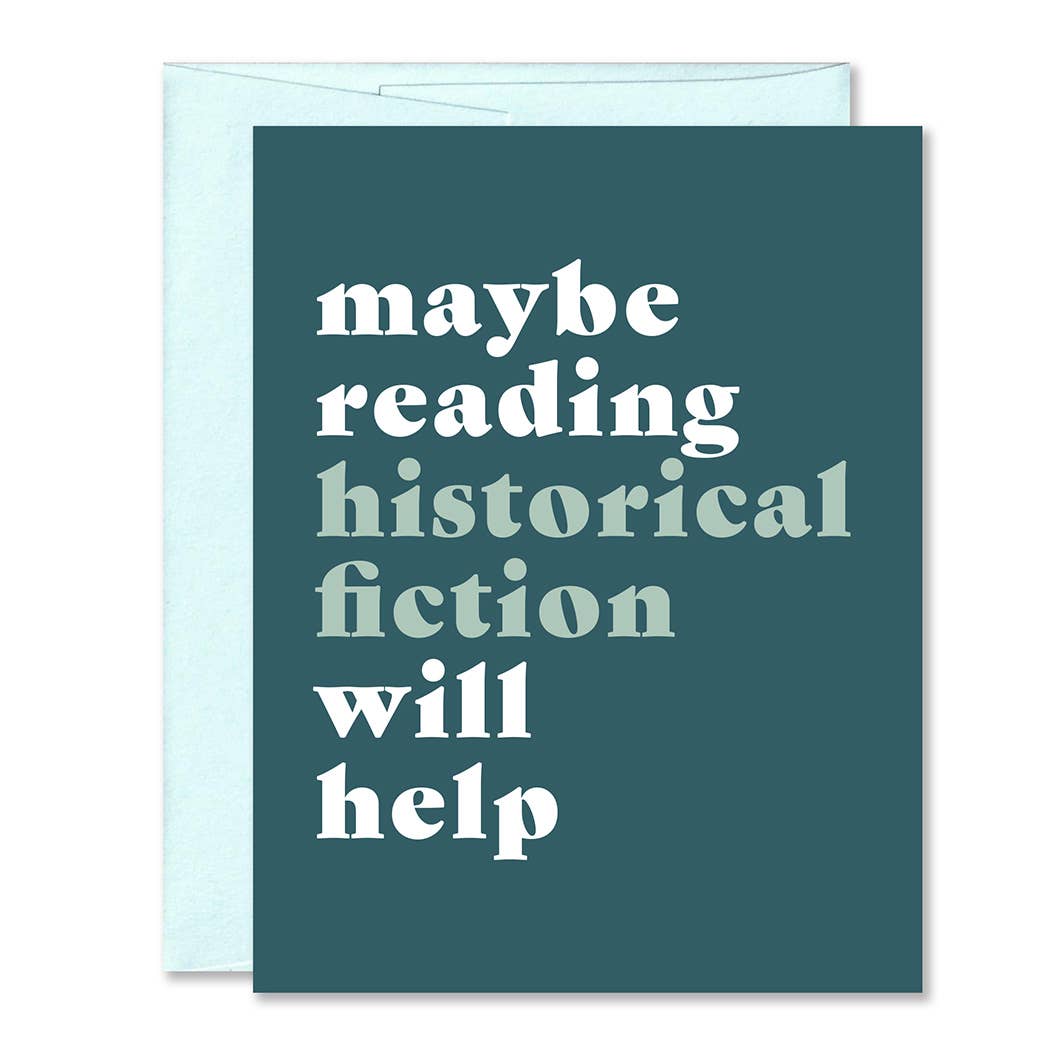 Funny Historical Fiction Greeting Card for Book Lovers