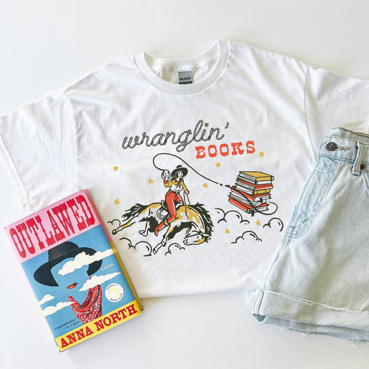 Wranglin' Books Tee