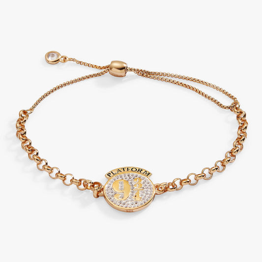 Harry Potter™ Platform 9 ¾ Bracelet: 14kt Gold Over Sterling Silver