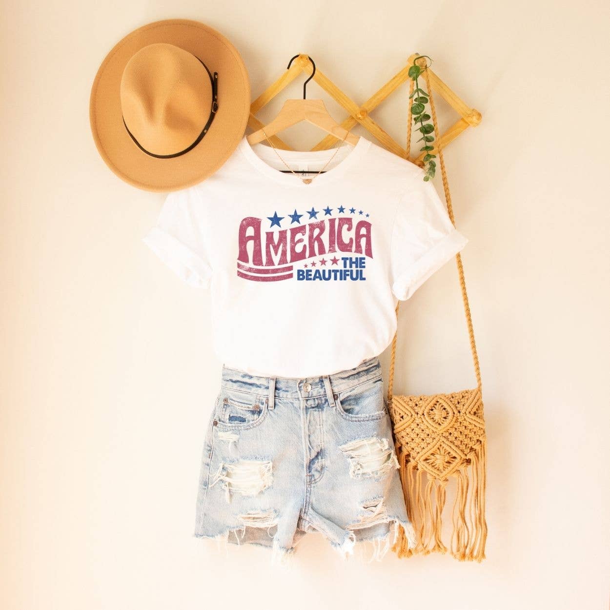 America the Beautiful Fourth of July Tee