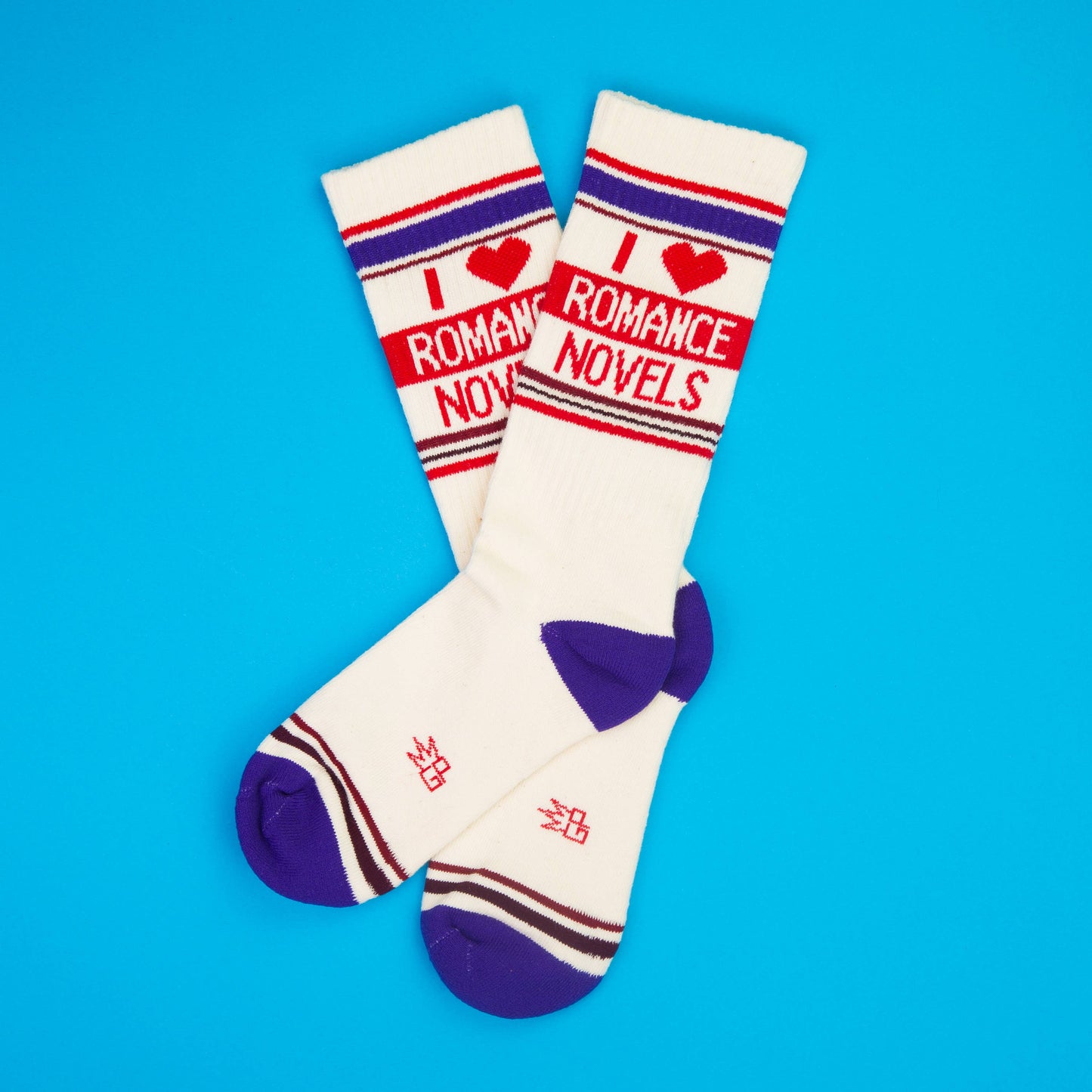 I β€οΈ Romance Novels Gym Crew Socks