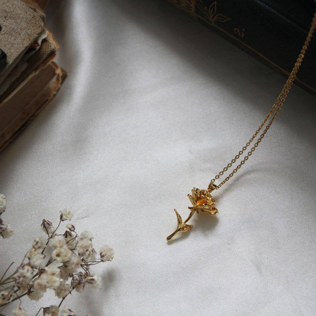 Beauty and the Beast Bookish Pendant Necklace