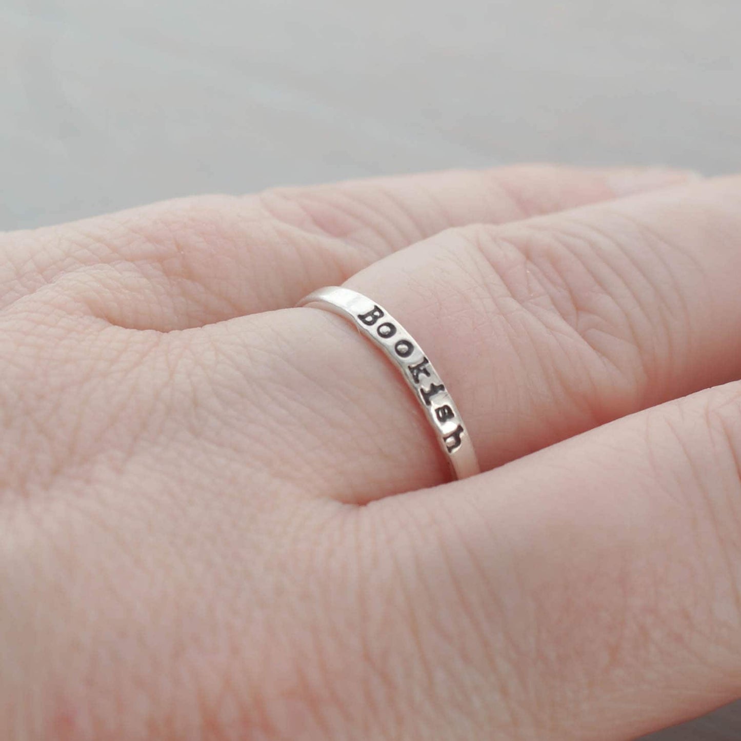 Bookish Book Lover Sterling Silver Ring