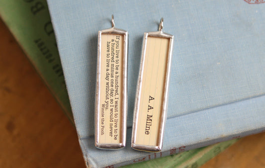 Winnie The Pooh Live To Hundred Literary Book Charm