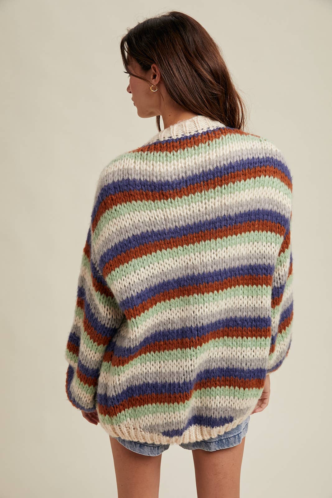 FALL STRIPED CARDIGAN