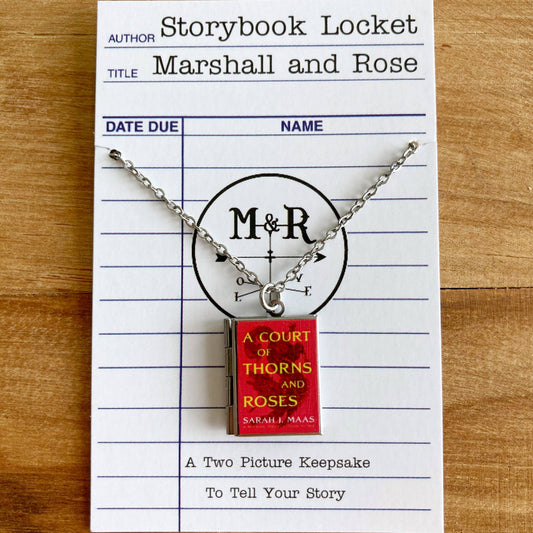 Book Locket A Court of Thorns and Roses: Stainless Steel