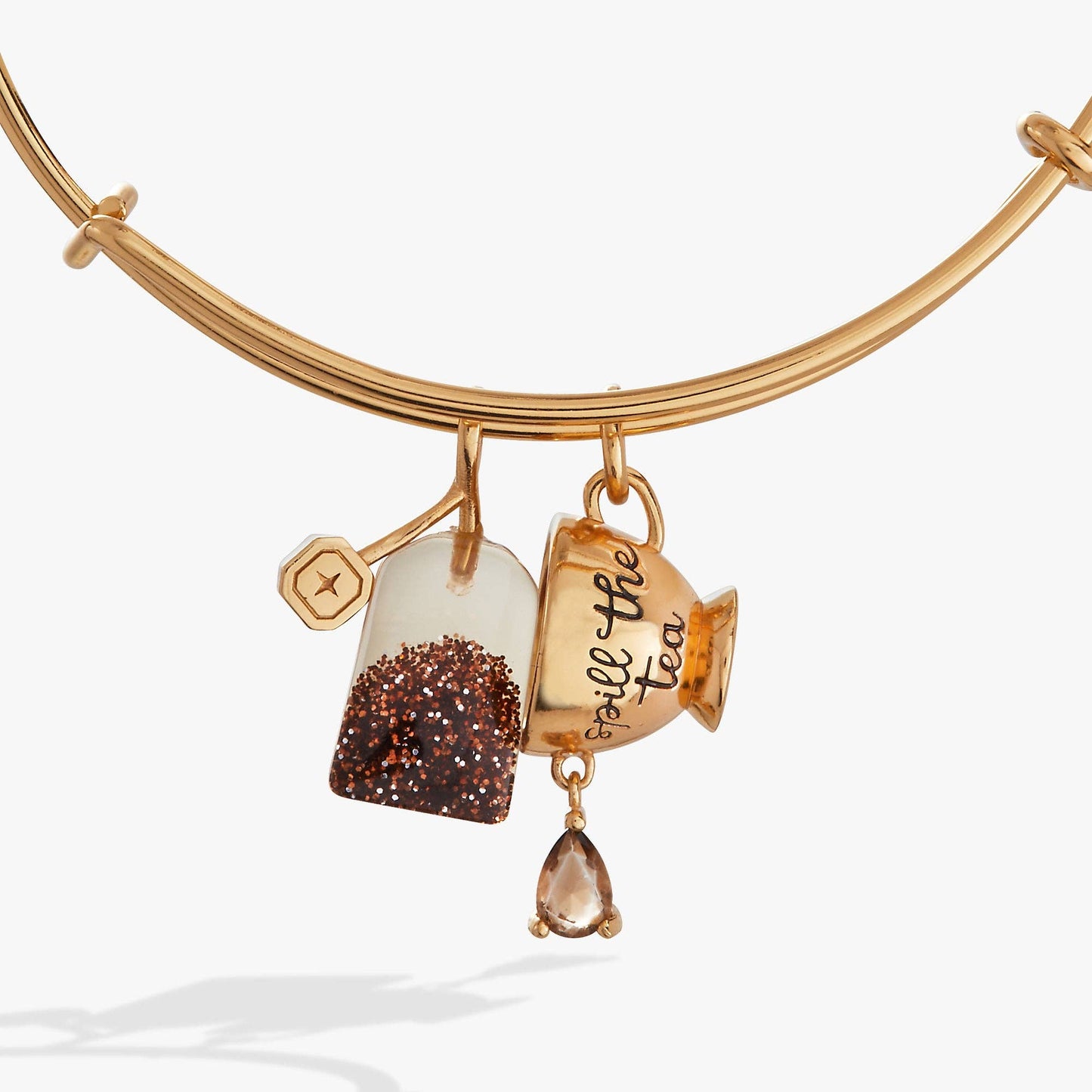 Spill the Tea Duo Charm Bangle: Gold