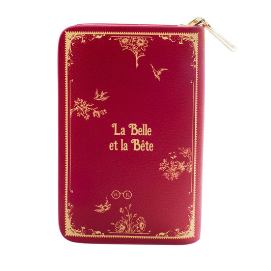Beauty and Beast Book Zip Around Vegan Wallet